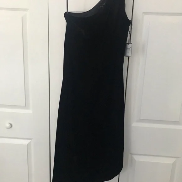 laundry by shelli segal asymmetrical dress Laundry by Shelli Segal Gray Asymmetrical Ruched Fitted Long Sleeve Knit Dress